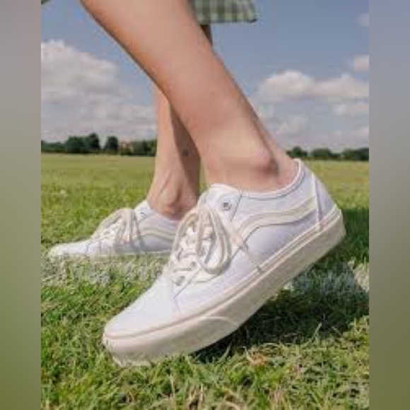 Vans Old Skool Tapered Eco Theory White Natural Shoes Size 5.5 Womens - Picture 2 of 7